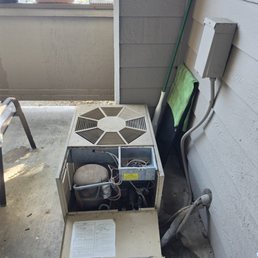 AC cover came loose because the screws weren't fastened during the inspection. AC cover came loose because the screws weren't fastened during the inspection.