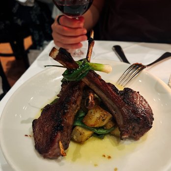 Lupa - Lamb "Scottadito" with Roasted Potatoes and Romano Beans - Italian Near Me - New York, New York Lupa - Lamb "Scottadito" with Roasted Potatoes and Romano Beans - Italian Near Me - New York, New York