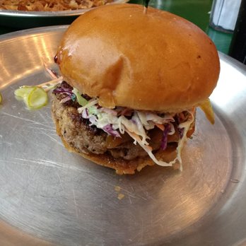 Rodeo Goat - The Luv Ya Blue burger... Sans fries - Burgers Near Me - Houston, Texas