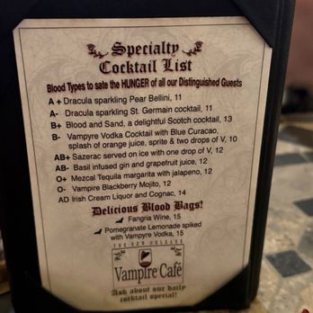 Vampire Cafe - Cafes Near Me - New Orleans, Louisiana Vampire Cafe - Cafes Near Me - New Orleans, Louisiana