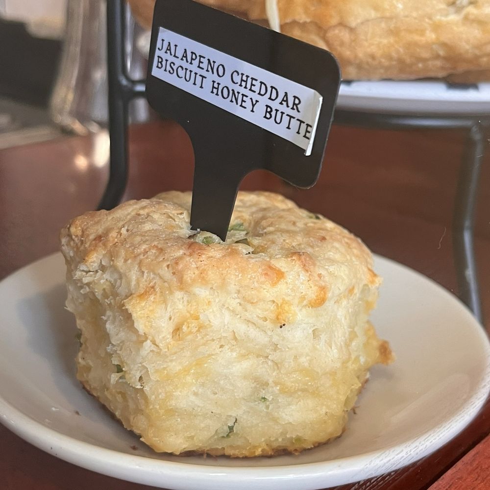 Palace Bakery - This is the culprit: the Jalapeño Cheddae Biscuit with melted Honey Butter. Just do it. - Bakeries Near Me - Eugene, Oregon Palace Bakery - This is the culprit: the Jalapeño Cheddae Biscuit with melted Honey Butter. Just do it. - Bakeries Near Me - Eugene, Oregon