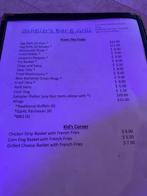 Menu photo 2 Scheller's Bar and Grill Glen Flora, TX