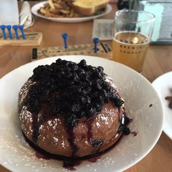 Norway Brewing - Blueberry Doughnut (monte cristo in the background) - Brewpubs Near Me - Norway, Maine Norway Brewing - Blueberry Doughnut (monte cristo in the background) - Brewpubs Near Me - Norway, Maine