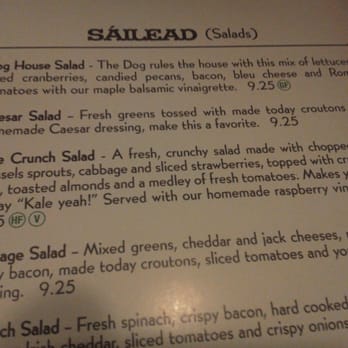 Olde Blind Dog Irish Pub - The only part of menu you will need. Kale Crunch salad. Kale Yeah! - Irish Pub Near Me - Milton, Georgia Olde Blind Dog Irish Pub - The only part of menu you will need. Kale Crunch salad. Kale Yeah! - Irish Pub Near Me - Milton, Georgia