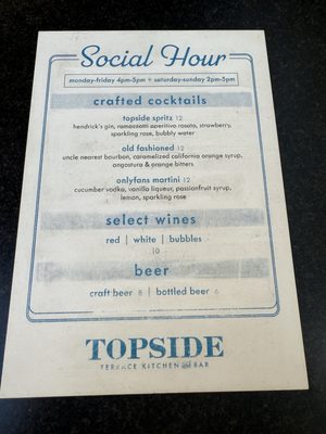 Menu photo 6 Topside Terrace Kitchen & Bar San Diego, CA