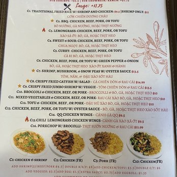QQ Noodle - Menu as of 6.14.2022 - Vietnamese Near Me - Marina, California
