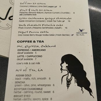 Jaji - Dessert menu - Afghan Near Me - Oakland, California
