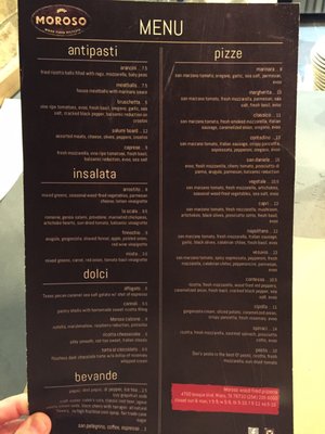 Menu photo 8 MOROSO Italian Ristorante Waco, TX