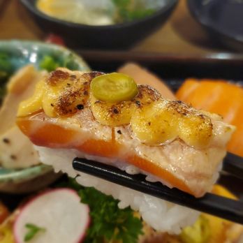 Myomi Sushi - Salmon oshi - Sushi Bars Near Me - Richmond, British Columbia Myomi Sushi - Salmon oshi - Sushi Bars Near Me - Richmond, British Columbia