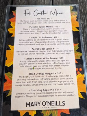 Menu photo 4 Mary O'Neill's Waxhaw, NC Menu photo 4 Mary O'Neill's Waxhaw, NC