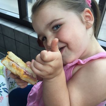 Pigeon Forge Deli - Baby approves the homemade bread and grilled ham and cheese - Delis Near Me - Pigeon Forge, Tennessee