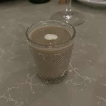 Lovina - Mushroom Bisque Soup shooter - New American Near Me - Calistoga, California Lovina - Mushroom Bisque Soup shooter - New American Near Me - Calistoga, California