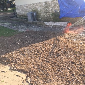 Priced Right Stump Grinding - Finished product. That was a lot of dirt and stump ground up, but not much of a mound since they took the time to smooth it out. - Tree Services Near Me Priced Right Stump Grinding - Finished product. That was a lot of dirt and stump ground up, but not much of a mound since they took the time to smooth it out. - Tree Services Near Me