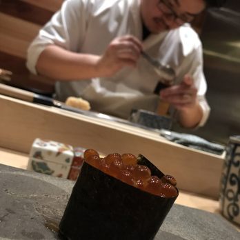 Hiden - Ikura. Chef Tadashi working on his magic - Japanese Near Me - Miami, Florida Hiden - Ikura. Chef Tadashi working on his magic - Japanese Near Me - Miami, Florida