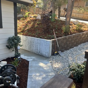 Don Souza Construction - Retaining wall, addition siding (and the addition of planter & ground cover done by landscaper) - General Contractors Near Me - Big Bear Lake, California