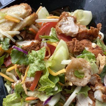 Zaxbys - Ended up with pretty much nothing cause most of the lettuce was bad - Salad Near Me - Southern Pines, North Carolina