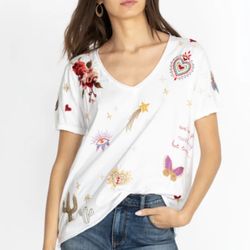 New Johnny Was embroidered tees