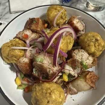 Grillers Puerto Rico - Mofongo with pork belly - Latin American Near Me - Orlando, Florida Grillers Puerto Rico - Mofongo with pork belly - Latin American Near Me - Orlando, Florida
