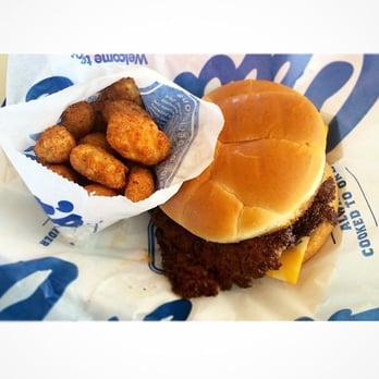 Culver's - Pub burger on regular bun with a side of cheese curds. Cheese curds have way too much breading on them. the burger is fantastic! - Ice Cream & Frozen Yogurt Near Me - Lafayette, Indiana