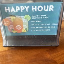 Happy hour menu Happy hour menu