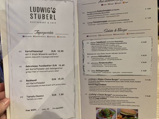 Menu photo 4 Ludwig’s Stüberl Schwangau, BY Menu photo 4 Ludwig’s Stüberl Schwangau, BY