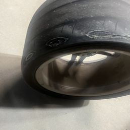 Blown out tire