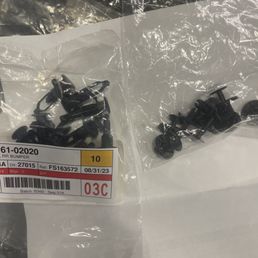 Push pins (left is the correct and more professional labeling vs right being incorrect and without label)