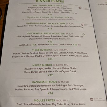 Hargadons Pub - Menu - Pubs Near Me - Sligo, SO