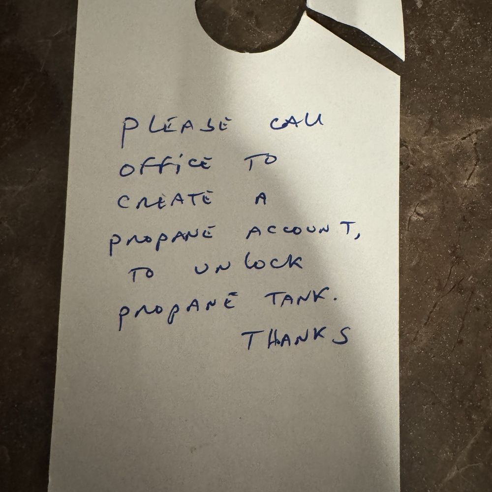 Central Coast Propane - Door tag - Propane Near Me - Paso Robles, California