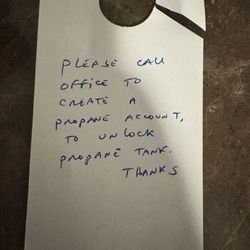 Central Coast Propane - Door tag