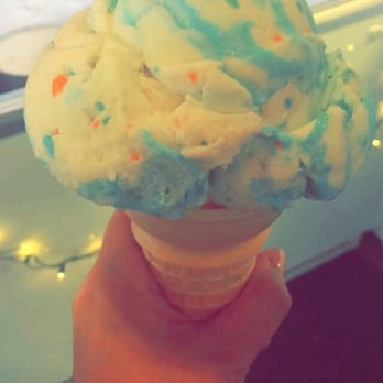 Falls Ice Cream - Birthday Cake Single on a Regular Cone - Ice Cream & Frozen Yogurt Near Me - Olmsted Falls, Ohio Falls Ice Cream - Birthday Cake Single on a Regular Cone - Ice Cream & Frozen Yogurt Near Me - Olmsted Falls, Ohio
