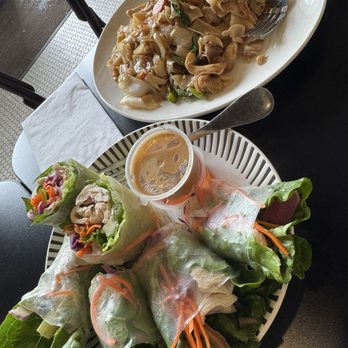 Thai Belly - Chicken spring rolls with drunken noodles - Thai Near Me - Anaheim, California