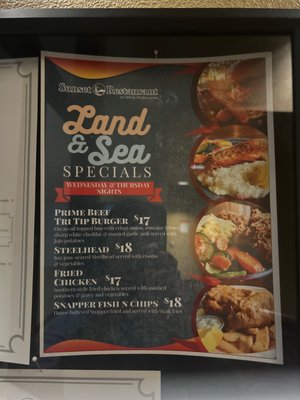 Menu photo 1 The Sunset Restaurant Trinidad, CA Menu photo 1 The Sunset Restaurant Trinidad, CA