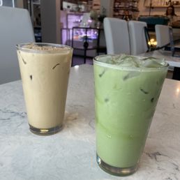 Peach Matcha Latte