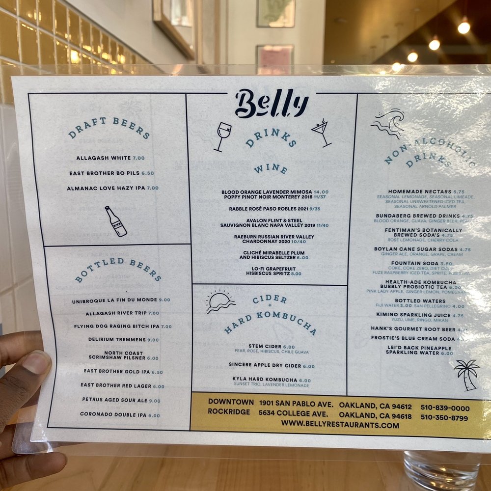 Belly - Drink menu - Mexican Near Me - Oakland, California