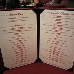 First 2 pages of the menu.