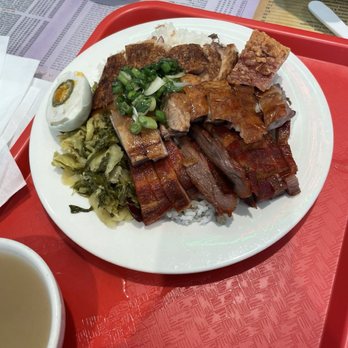 Best BBQ - 3 meat combo with rice - Barbeque Near Me - Chamblee, Georgia
