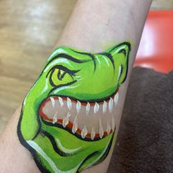 Local Color Face Painting - T. Rex