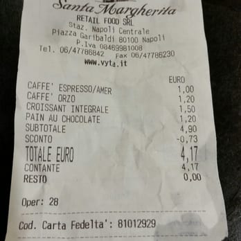 Vyta - Con la card vyta sconto del 15% su tutte le consumazioni - Cafes Near Me - Naples, NA