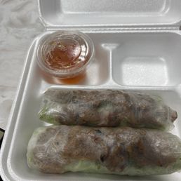 Yummy grill pork Spring Rolls