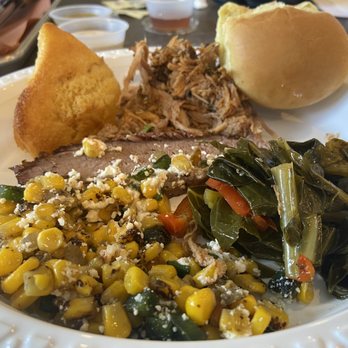 Hog Shack Bar B Q - Pulled pork, rote corn and collards- excellent - Barbeque Near Me - Manassas, Virginia Hog Shack Bar B Q - Pulled pork, rote corn and collards- excellent - Barbeque Near Me - Manassas, Virginia