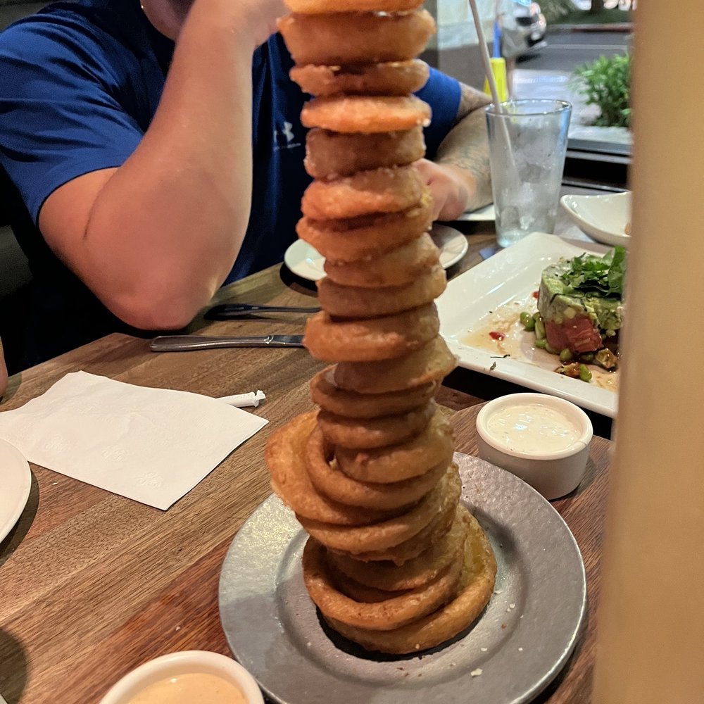 Yard House - Onion Ring Tower - New American Near Me - Honolulu, Hawaii Yard House - Onion Ring Tower - New American Near Me - Honolulu, Hawaii