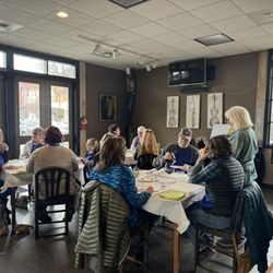 AntoLin Cellars - Painting with a small group of 12 in the front area.