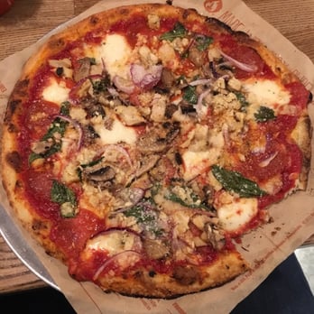 Blaze Pizza - Pepperoni mushroom onion garlic basil chicken Parmesan - Salad Near Me - Columbus, Ohio Blaze Pizza - Pepperoni mushroom onion garlic basil chicken Parmesan - Salad Near Me - Columbus, Ohio