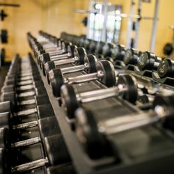 Anytime Fitness - Thousands of pounds of free weights, dumbbells up to 100, fixed barbells up to 110, two squat racks and a smith machine!