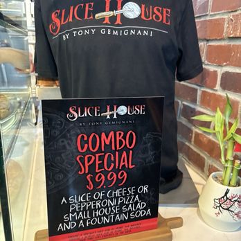 Slice House by Tony Gemignani - Combo not available after 4 pm. $1 more for speciality slice, $2 more for Detroit slice. - Pizza Near Me - Folsom, California Slice House by Tony Gemignani - Combo not available after 4 pm. $1 more for speciality slice, $2 more for Detroit slice. - Pizza Near Me - Folsom, California