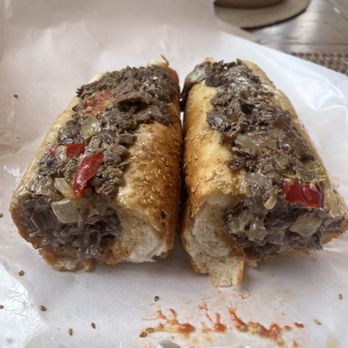 DELCO Steaks - Classic Delco with cooper sharp, fried onions and cherry peppers. - Cheesesteaks Near Me - Broomall, Pennsylvania