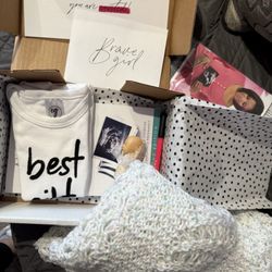 Pregnancy Counseling Center - Cute little love box, including how big my baby looks the first onesie and a little blanket and some good resources and books