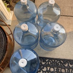 Empty bottles waiting for the next delivery