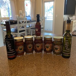 Our salsas and hot sauce! Plus some local oil & vinegar from another Jerome business! Our salsas and hot sauce! Plus some local oil & vinegar from another Jerome business!